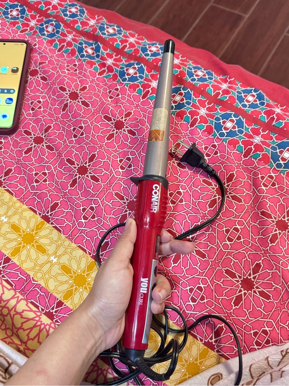 Conair Red 1" Curling Wand - Smooth, Fast Styling